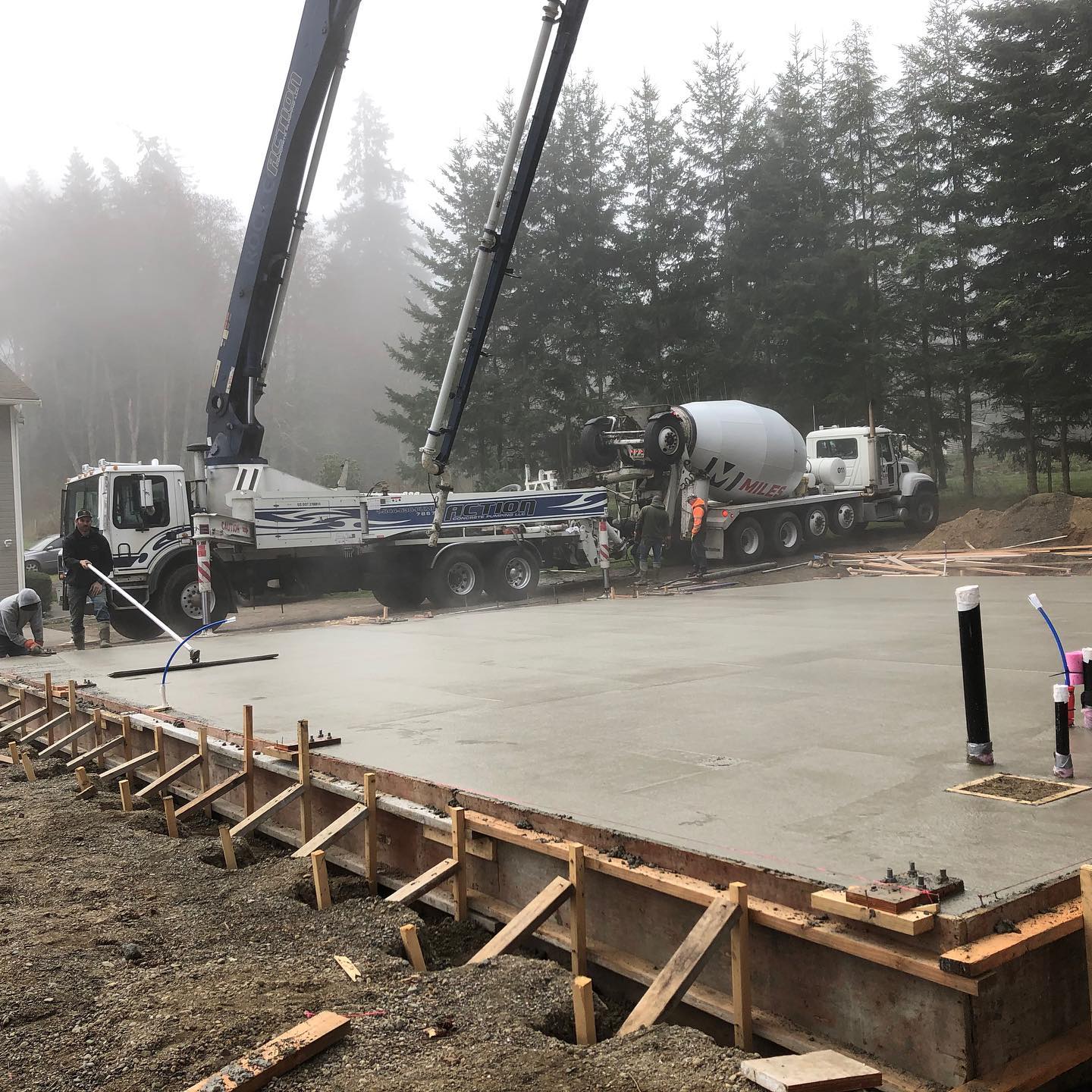 concrete being poured