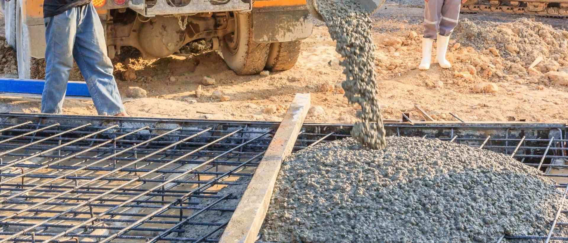 concrete being poured